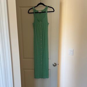 Green Striped Maxi Dress